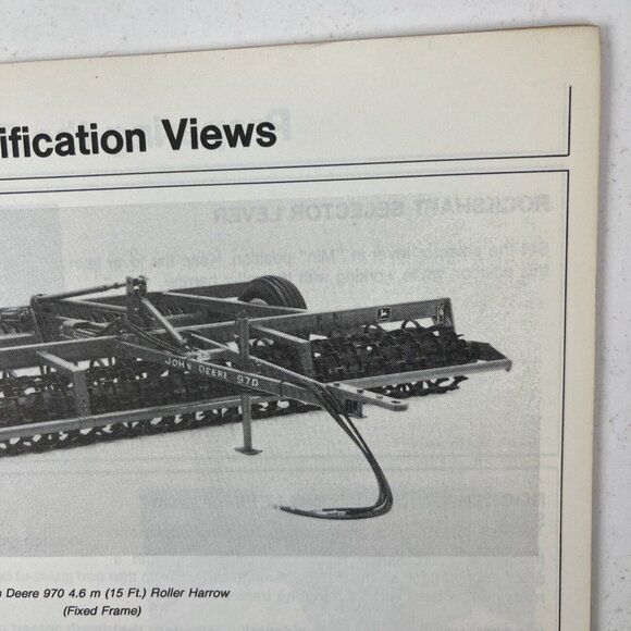 John Deere 970 Series Roller Harrows Operator's Manual OM A49623 Issue J4 dealer - Picture 8 of 13